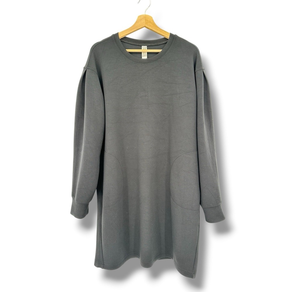 Spanx AirEssentials Dress XL Black Crew Neck Oversized Tunic‎ Pullover Lounge